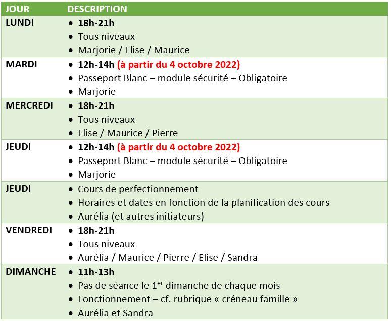 Planning adultes 1