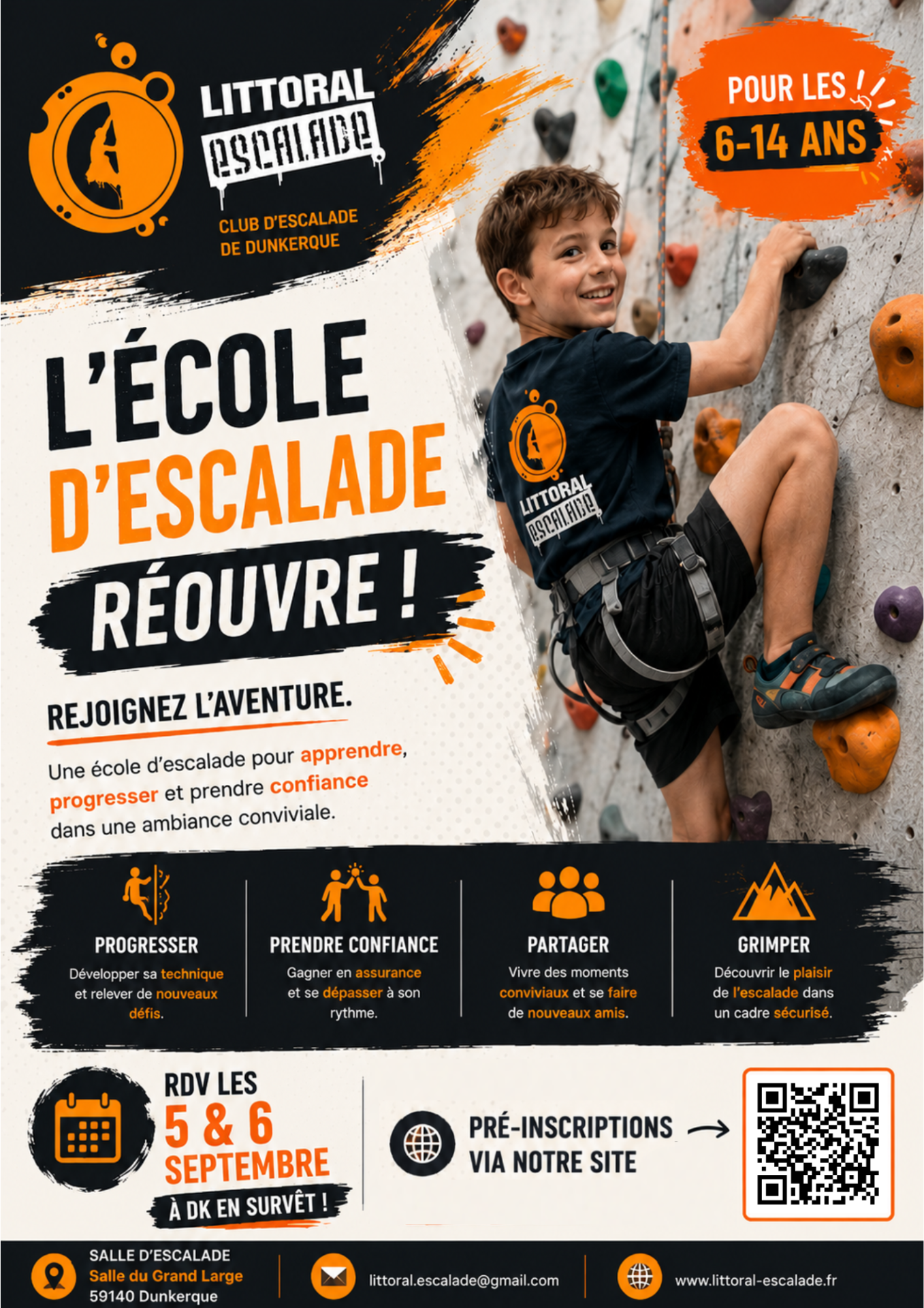 Réouverture de l'école d'escalade